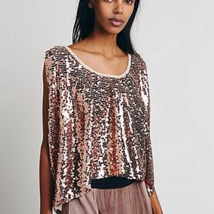 Free People Mercury Sequin Top